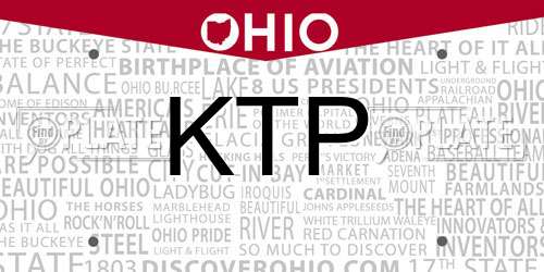 KTP Ohio License Plate