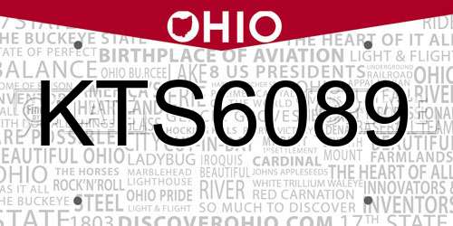 KTS6089 Ohio License Plate