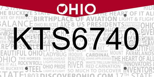 KTS6740 Ohio License Plate