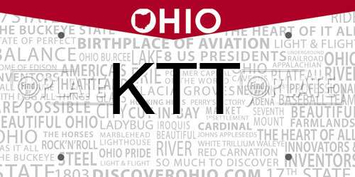 KTT Ohio License Plate