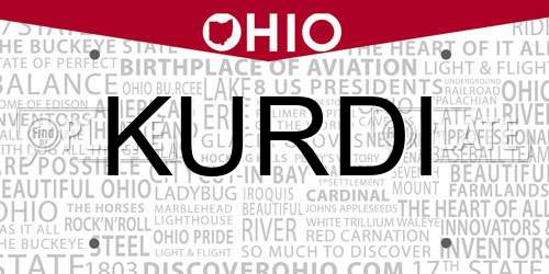 KURDI Ohio License Plate