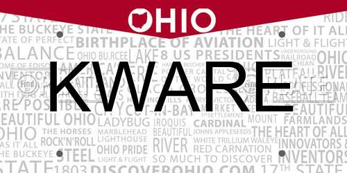 KWARE Ohio License Plate