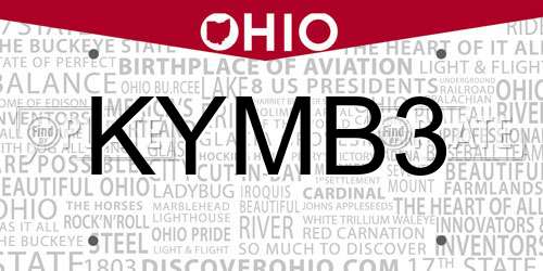 KYMB3 Ohio License Plate