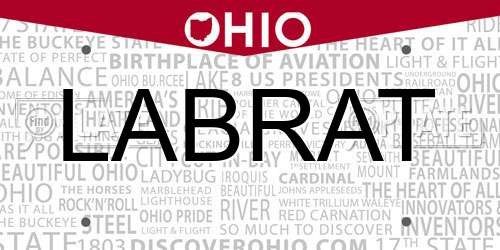 LABRAT Ohio License Plate