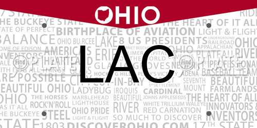 LAC Ohio License Plate