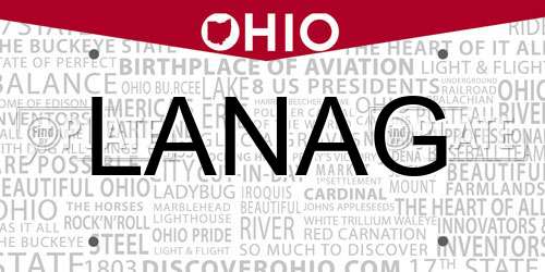 LANAG Ohio License Plate