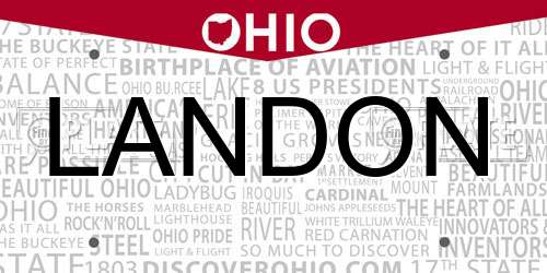 LANDON Ohio License Plate