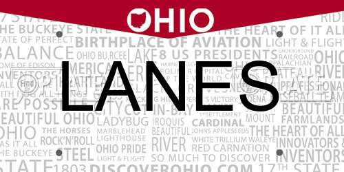 LANES Ohio License Plate