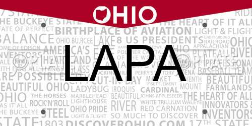 LAPA Ohio License Plate