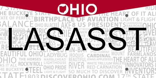 LASASST Ohio License Plate