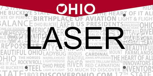 LASER Ohio License Plate