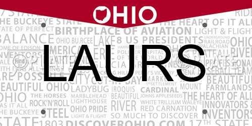 LAURS Ohio License Plate