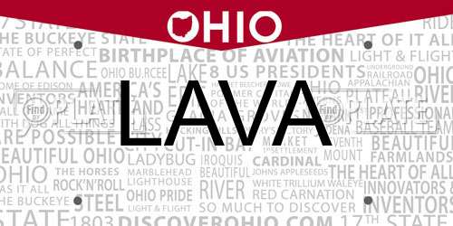 LAVA Ohio License Plate