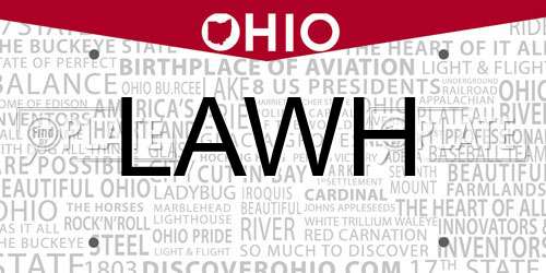 LAWH Ohio License Plate
