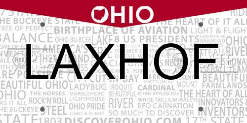 LAXHOF Ohio License Plate