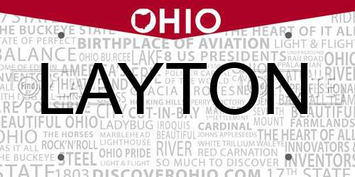 LAYTON Ohio License Plate