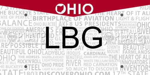 LBG Ohio License Plate