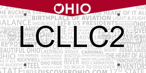 LCLLC2 Ohio License Plate