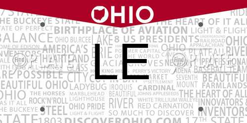 LE Ohio License Plate