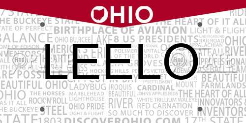 LEELO Ohio License Plate