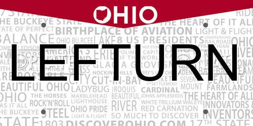 LEFTURN Ohio License Plate