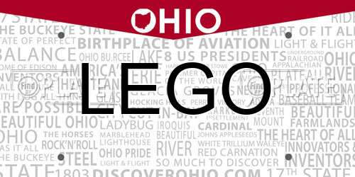 LEGO Ohio License Plate