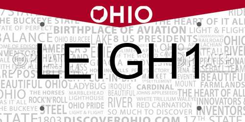 LEIGH1 Ohio License Plate