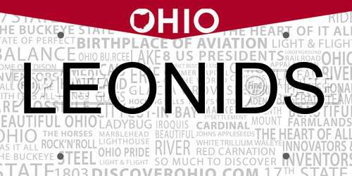 LEONIDS Ohio License Plate