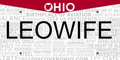 LEOWIFE Ohio License Plate