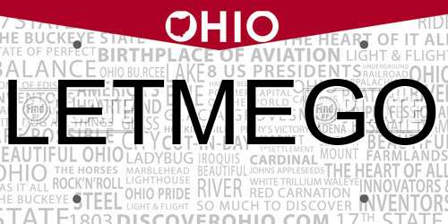LETMEGO Ohio License Plate