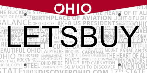 LETSBUY Ohio License Plate