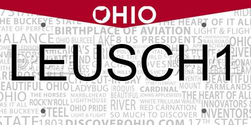 LEUSCH1 Ohio License Plate