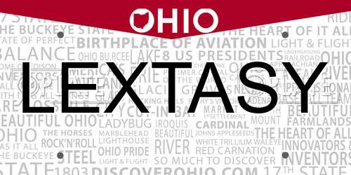 LEXTASY Ohio License Plate