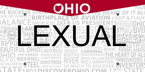LEXUAL Ohio License Plate