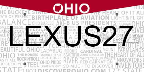 LEXUS27 Ohio License Plate