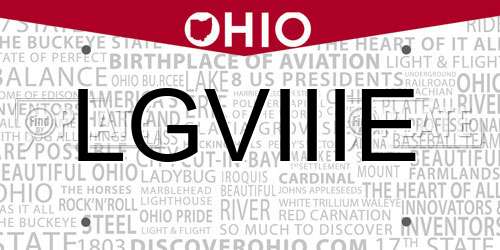 LGVIIIE Ohio License Plate
