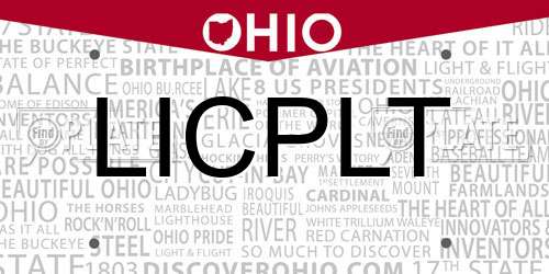 LICPLT Ohio License Plate