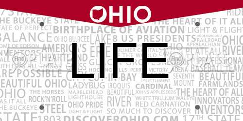 LIFE Ohio License Plate