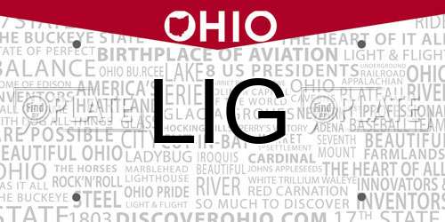 LIG Ohio License Plate