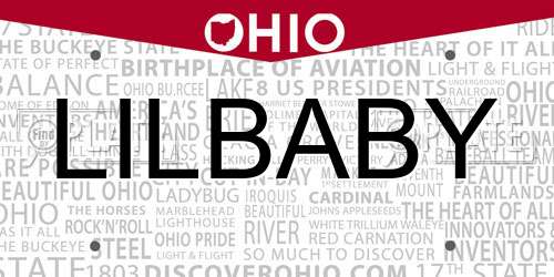 LILBABY Ohio License Plate