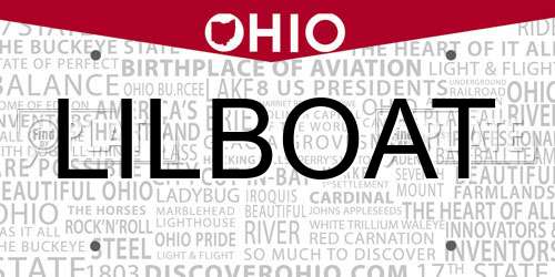 LILBOAT Ohio License Plate