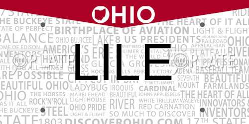 LILE Ohio License Plate