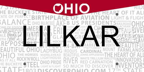 LILKAR Ohio License Plate