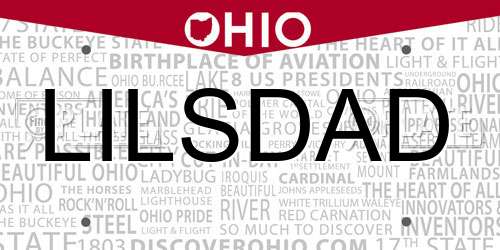 LILSDAD Ohio License Plate