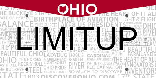 LIMITUP Ohio License Plate
