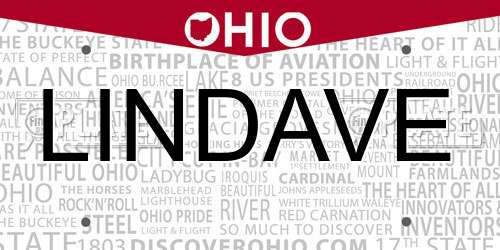 LINDAVE Ohio License Plate