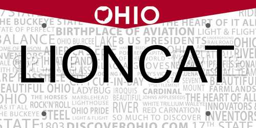 LIONCAT Ohio License Plate