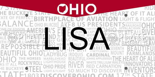 LISA Ohio License Plate