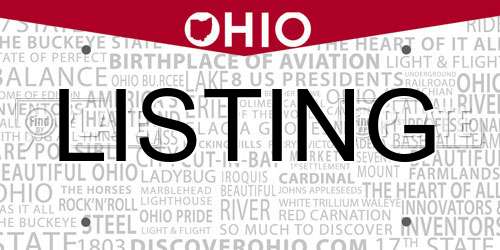 LISTING Ohio License Plate