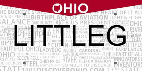 LITTLEG Ohio License Plate